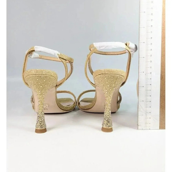 Badgley Mischka Sally Women's Rhinestone Satin Heel Sandals Size 9.5 (MSRP $235) - Picture 6 of 9
